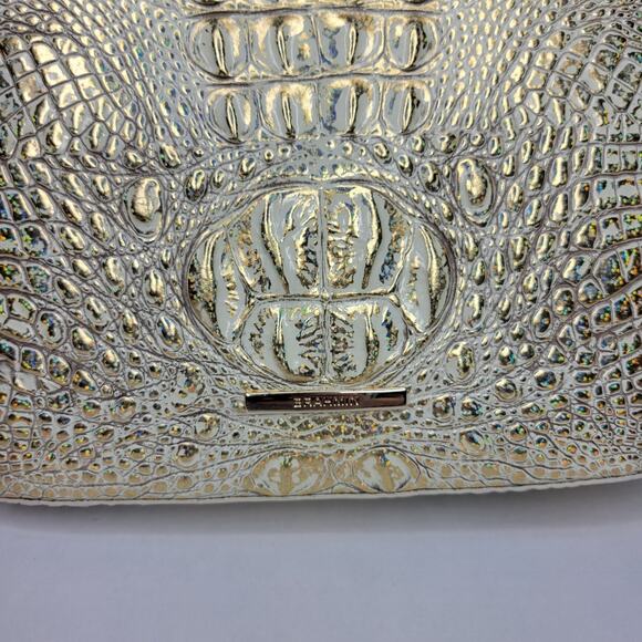 BRAHMIN Katie Hologram Melbourne Crossbody Purse Hologram Gold Iridescent NWT - Picture 4 of 16